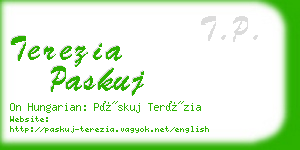 terezia paskuj business card